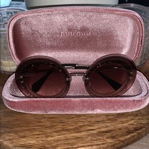 MIU MIU Pink Glitter Sunglasses 💕